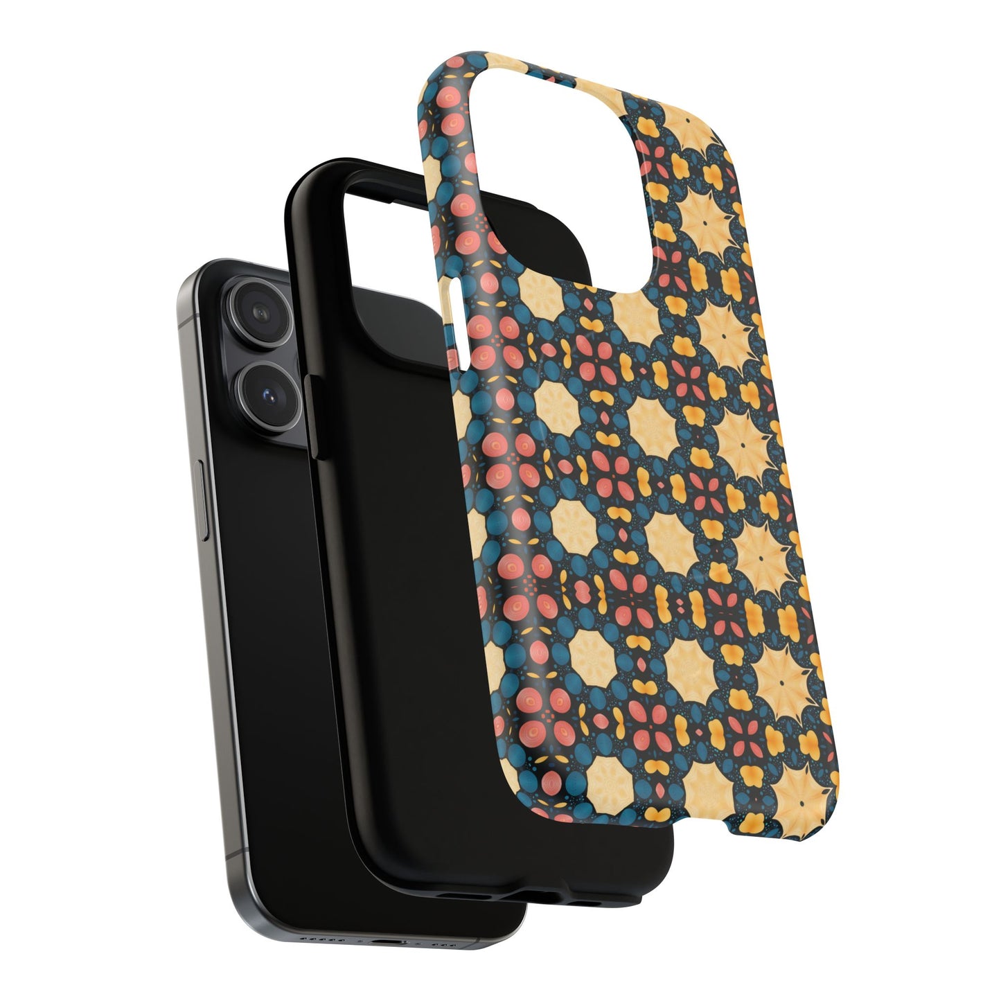 Celestial Spice Tiling Colorful Tough Magnetic iPhone Case, Unique iPhone Cover, Artistic Mobile Shell, Durable Design Accessory, Trendy Gift Idea, MagSafe® iPhone Case.