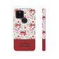 Personalized Rosette Coquette Phone Case - Custom Name/Message 'I Am Stronger Than The Storm' Floral Bow Protective Case
