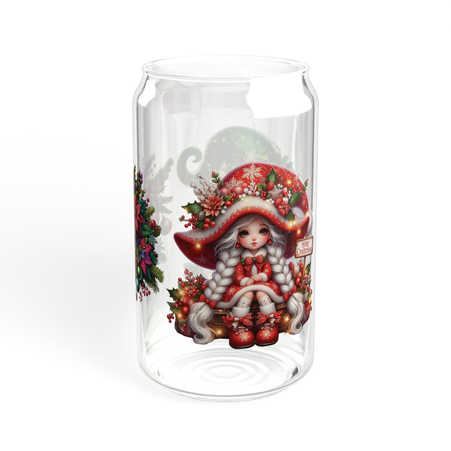 Christmas Gnome Sipper Glass, 16oz