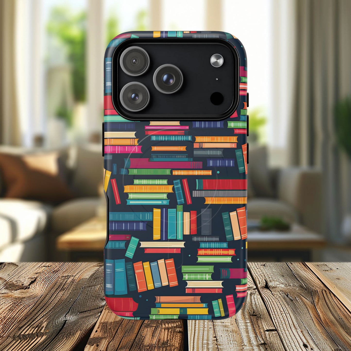 Colorful Book-Themed Phone Case, Literary Gift, Tough Magnetic Case, Book Lover’s Accessory, Phone Protection, Reading Enthusiast