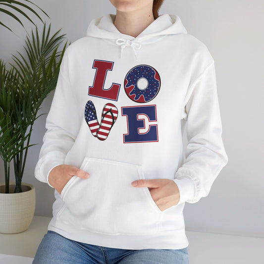 Patriotic LOVE Unisex Heavy Blend™ Hooded Sweatshirt