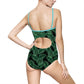 Black Tropical Bliss Women's One-piece Swimsuit (AOP)