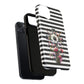 Faith in Bloom Tough iPhone Magnetic Case, iPhone Accessories, Floral iPhone Cover, Durable Cases for Gifts, Black and White Stripes