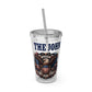 Patriotic Eagle 16oz Tumbler with Straw — "Happy 4th of July" USA Design