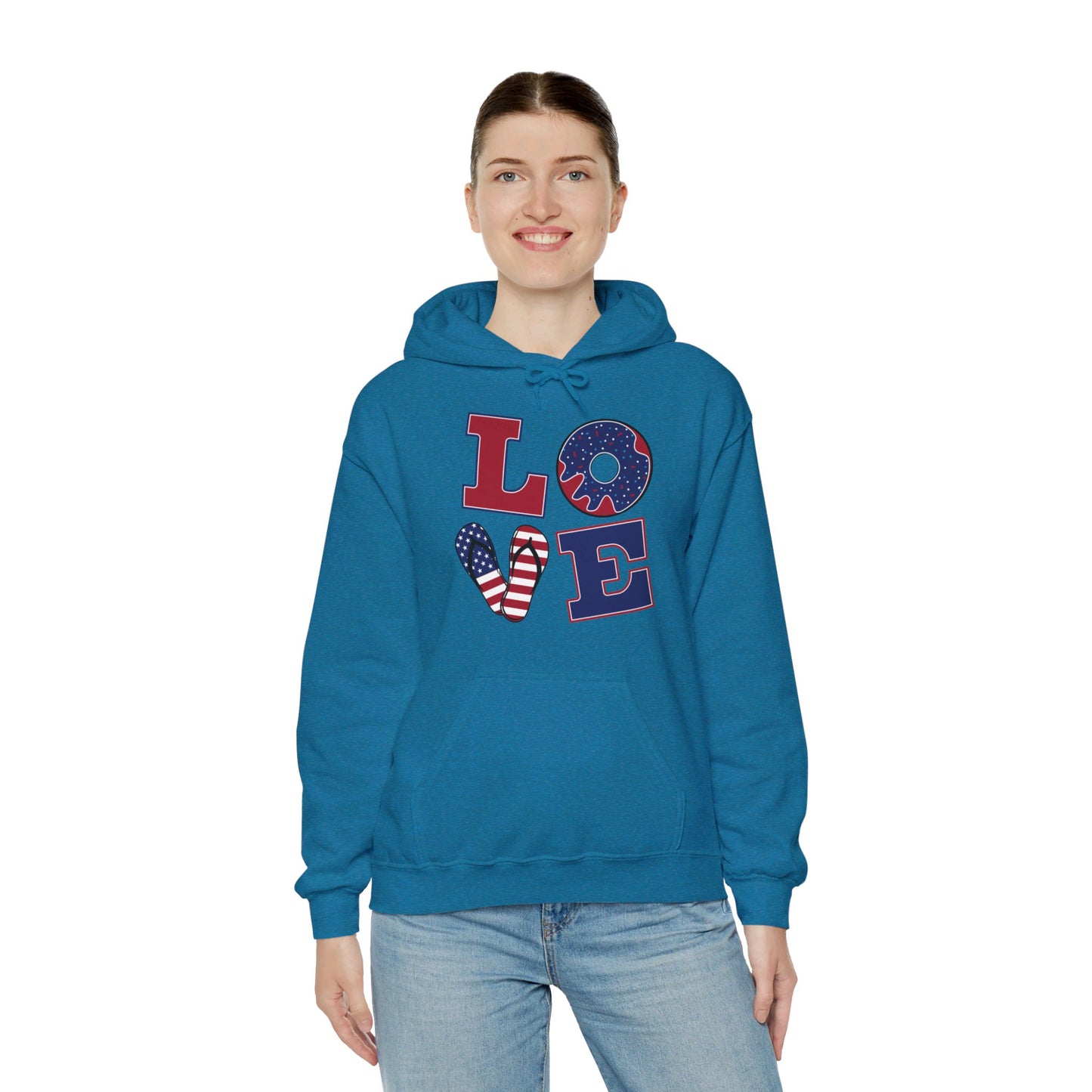 Patriotic LOVE Unisex Heavy Blend™ Hooded Sweatshirt