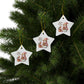 Snowman Ceramic Ornaments, 2-Side Print, (1pc, 3pcs, 5pcs, 10pcs)