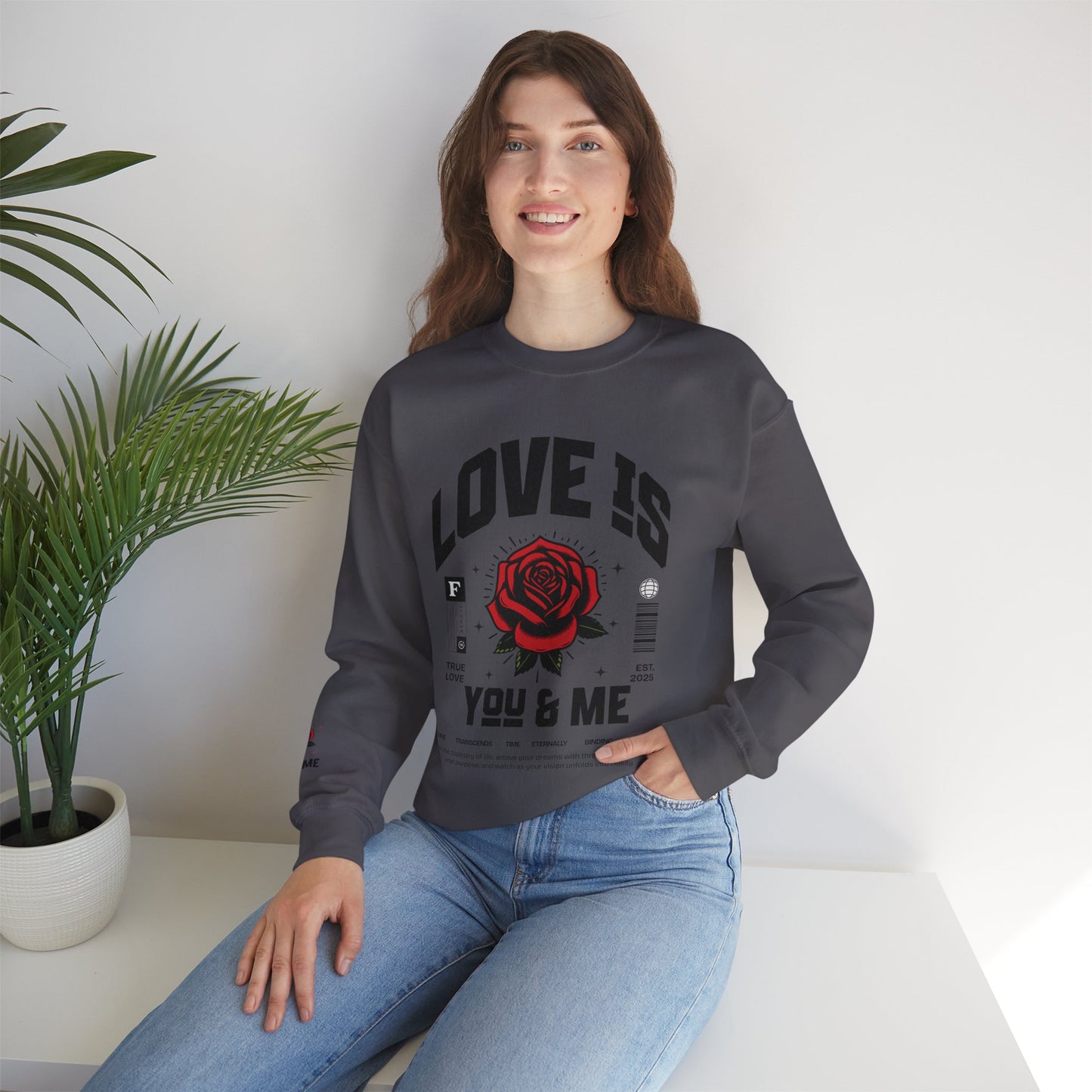 You and Me Unisex Heavy Gildan Blend™ Crewneck Sweatshirt.
