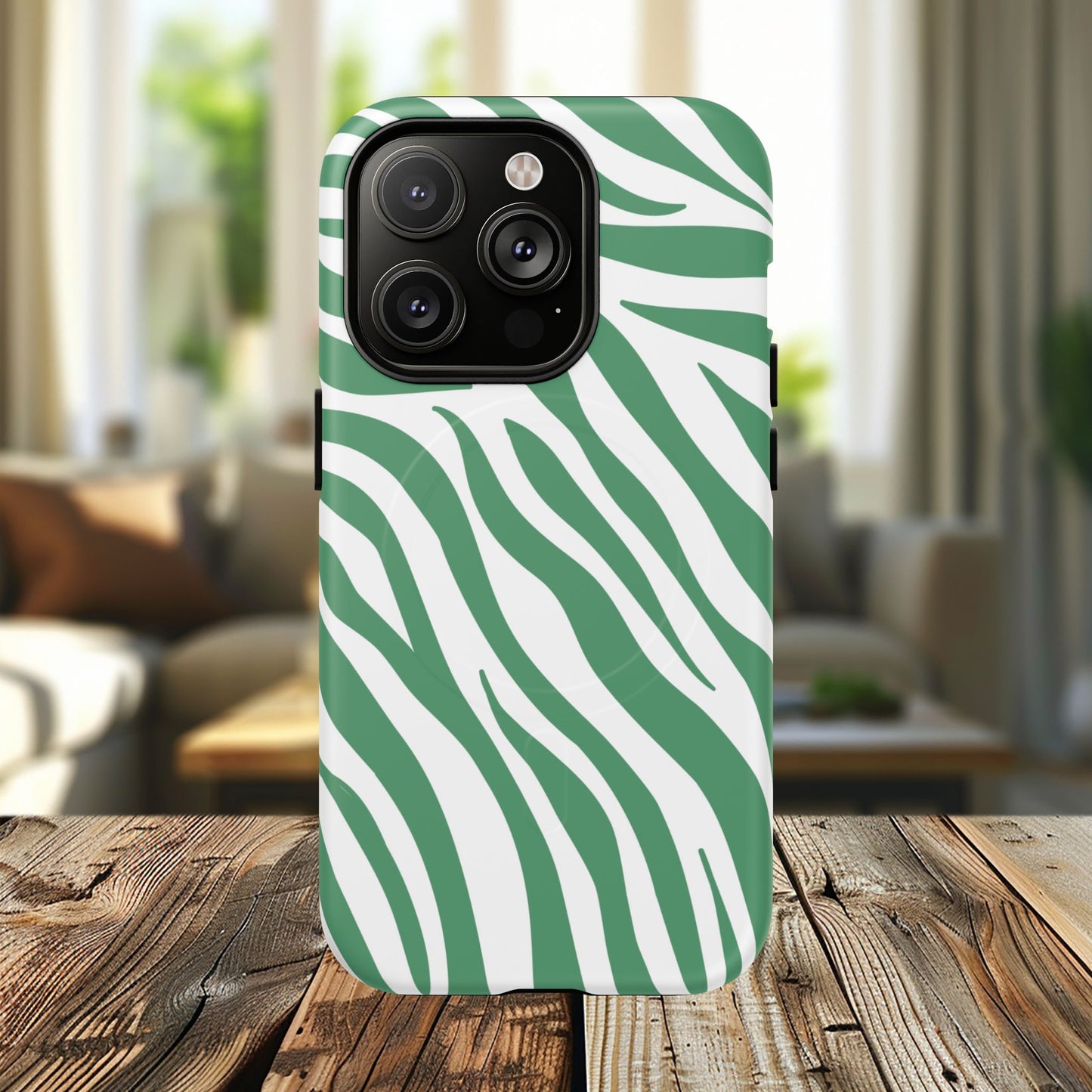 Trendy Zebra Print iPhone Case, Stylish Tough Magnetic Case for iPhone, Animal Print Accessory, Unique iPhone Cover, Gift for Animal Lovers