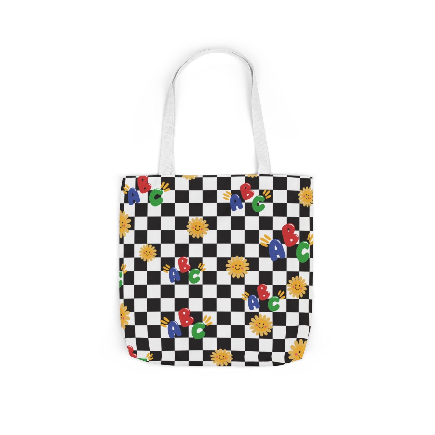 Personalized Schoolyard Chic Composition Book Inspired Canvas Tote Bag with Colorful Straps, Cute School Bag, Eco-Friendly Tote, Back to School Shopping Bag, Teacher Gift Idea