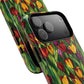 Floral Luminous Whirl Tough Magnetic iPhone Case, Stylish Protection for Everyday Life, Gift for Flower Lovers, Unique iPhone Accessory, Stained Glass iPhone Protection.