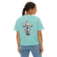 Faith and Floral Cross Women's Comfort Colors Boxy Tee