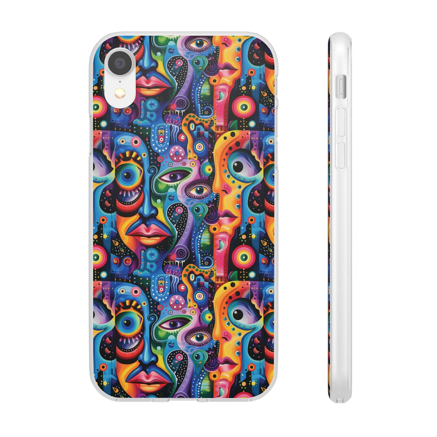 Psychedelic Visions Flexi iPhone and Samsung Case - Colorful Abstract Design.