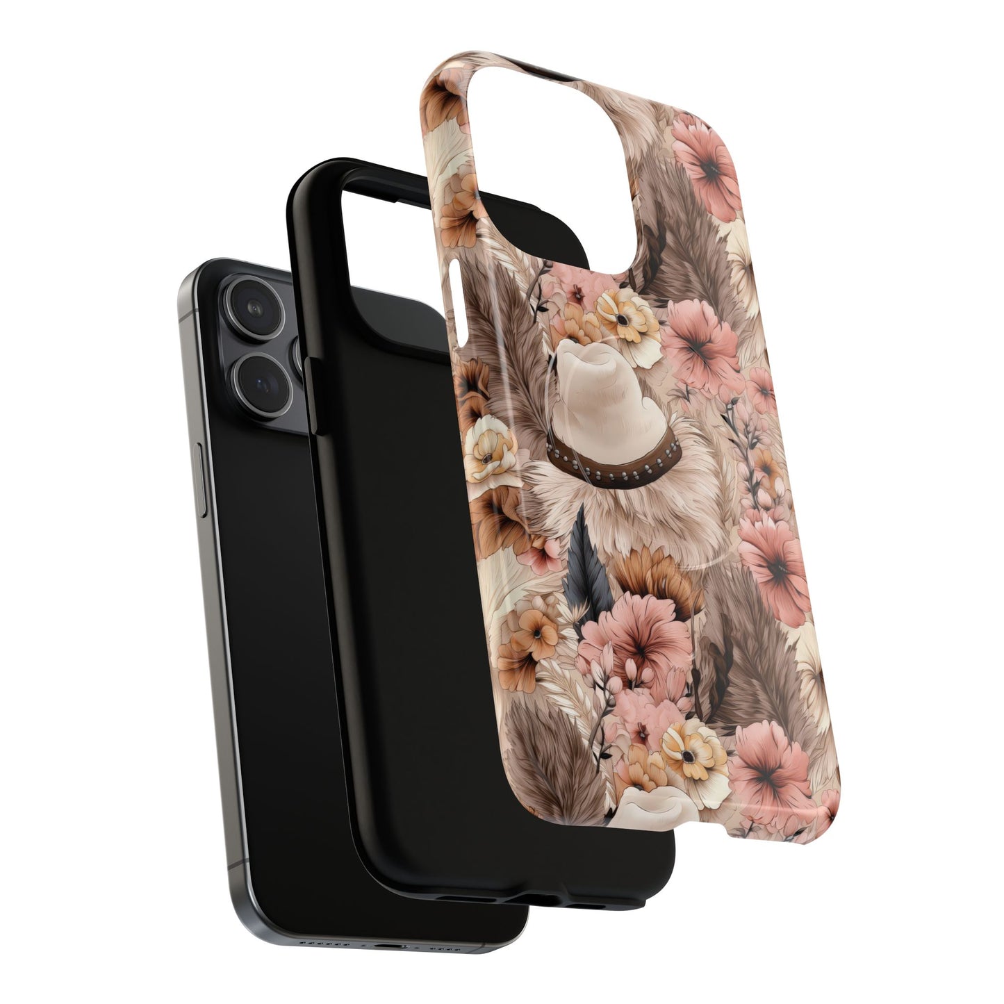 Western Boho Tough iPhone Magnetic Case - Bohemian Style, Durable Protection, Unique Gift, Trendy Accessory, iPhone Cover