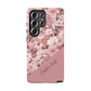 Personalized Cherry Blossom Tough Phone Case — Pink Floral Protective Case for Samsung & Google