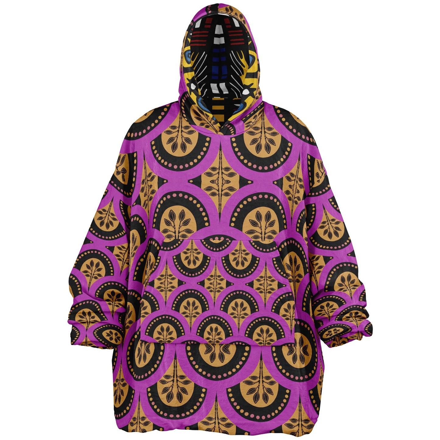 Geometric Harmony Reversible Snug Hoodie - AOP