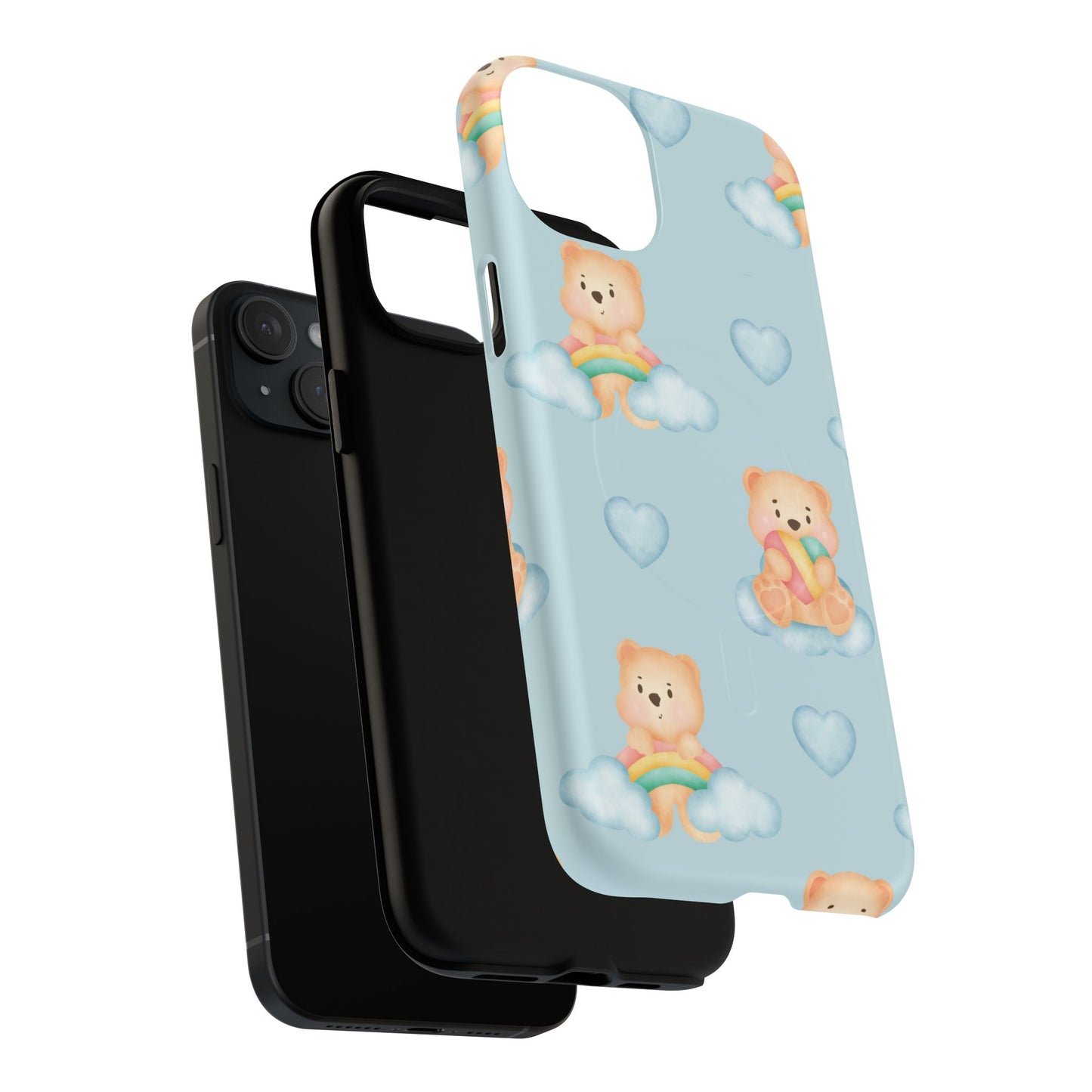Cute Bear Magnetic iPhone Case, Kid-Friendly iPhone Cover, Stylish Cell Accessory, Gift for Kids, Durable Design for Any Occasion