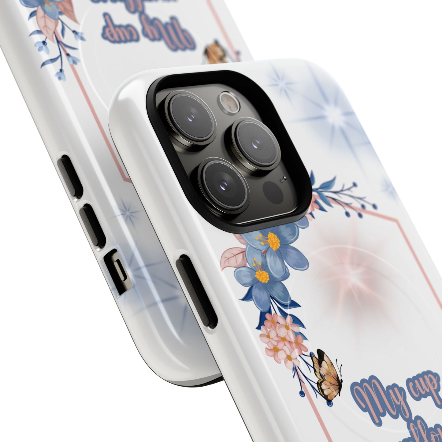 My Cup Overflows Psalm 23:5 | Inspirational Gift, Tough iPhone Magnetic Case | Scripture, Bible Verse, MagSafe® iPhone® Tough Case, iPhone 14, iPhone 15, iPhone 16, Pro, Pro Max, Plus