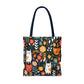 Whimsical Feline Garden Tote Bag (AOP)