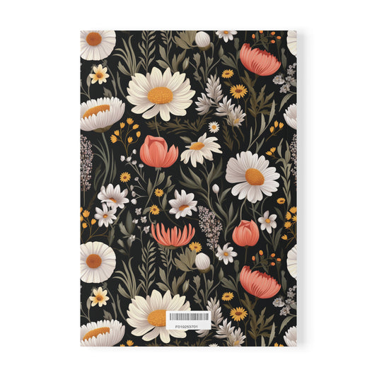 Blossom Elegance: Noir Garden Softcover Notebook, A5