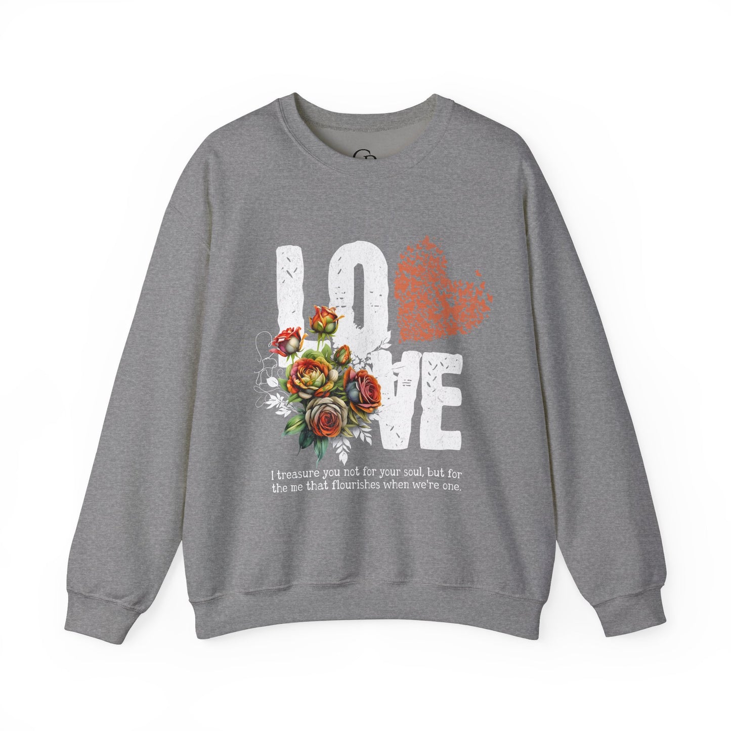 Love Always Gildan Crewneck Sweatshirt - Floral Design for Couples