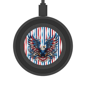 Patriotic Pride Wireless Charging Pad with Stripes