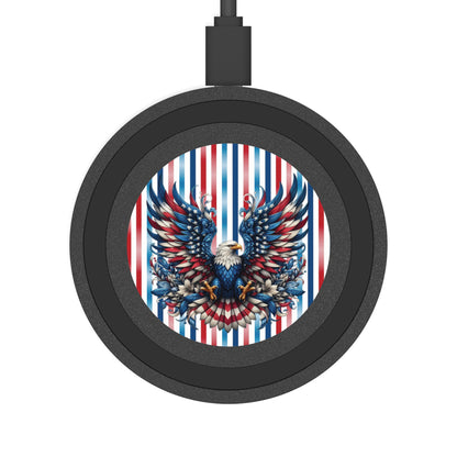 Patriotic Pride Wireless Charging Pad with Stripes