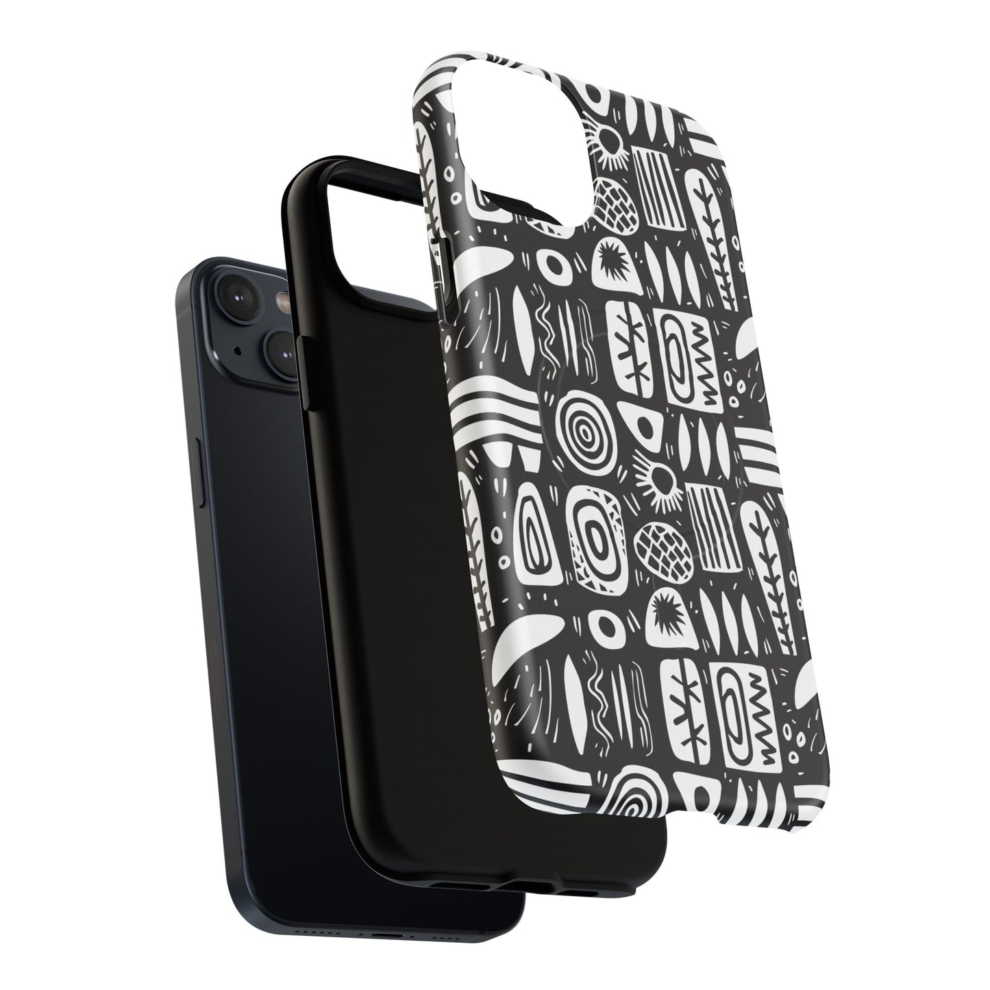 Modern Abstract Geometric Tough Magnetic Phone Case, Durable Phone Accessory, Gift for Him or Her, Artistic Design, Modern Decor