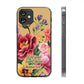 Clear Floral Bible Verse Phone Case — "Let Your Light Shine" (Matthew 5:16) for iPhone and Samsung Cases.