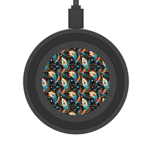 Ethereal Feathers Artistic Wireless Charging Pad - Quake Design, Perfect for Tech Lovers and Gift Giving