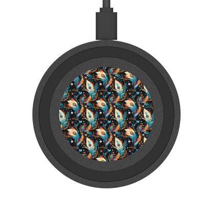 Ethereal Feathers Artistic Wireless Charging Pad - Quake Design, Perfect for Tech Lovers and Gift Giving