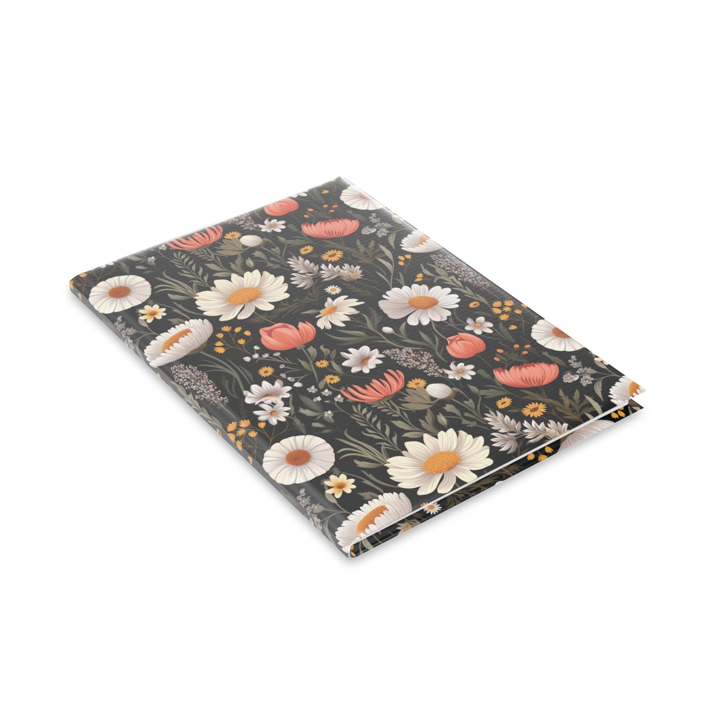 Blossom Elegance: Noir Garden Hardcover Notebook with Puffy Covers