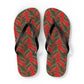 Red Tropical Bliss Flip Flops