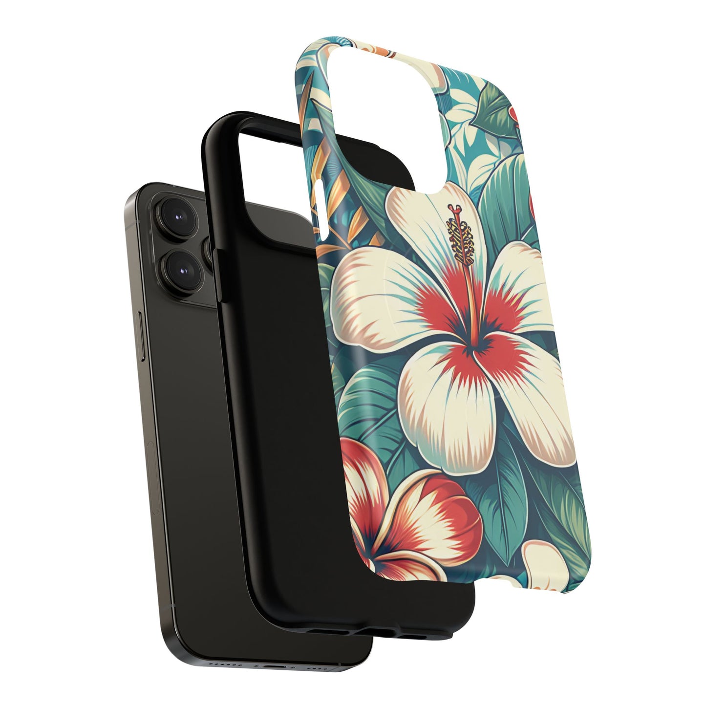 Tropical Hibiscus MagSafe® iPhone® Tough Case - Stylish Phone Protection Gift for Nature Lovers, Vibrant, Summer Vibes.