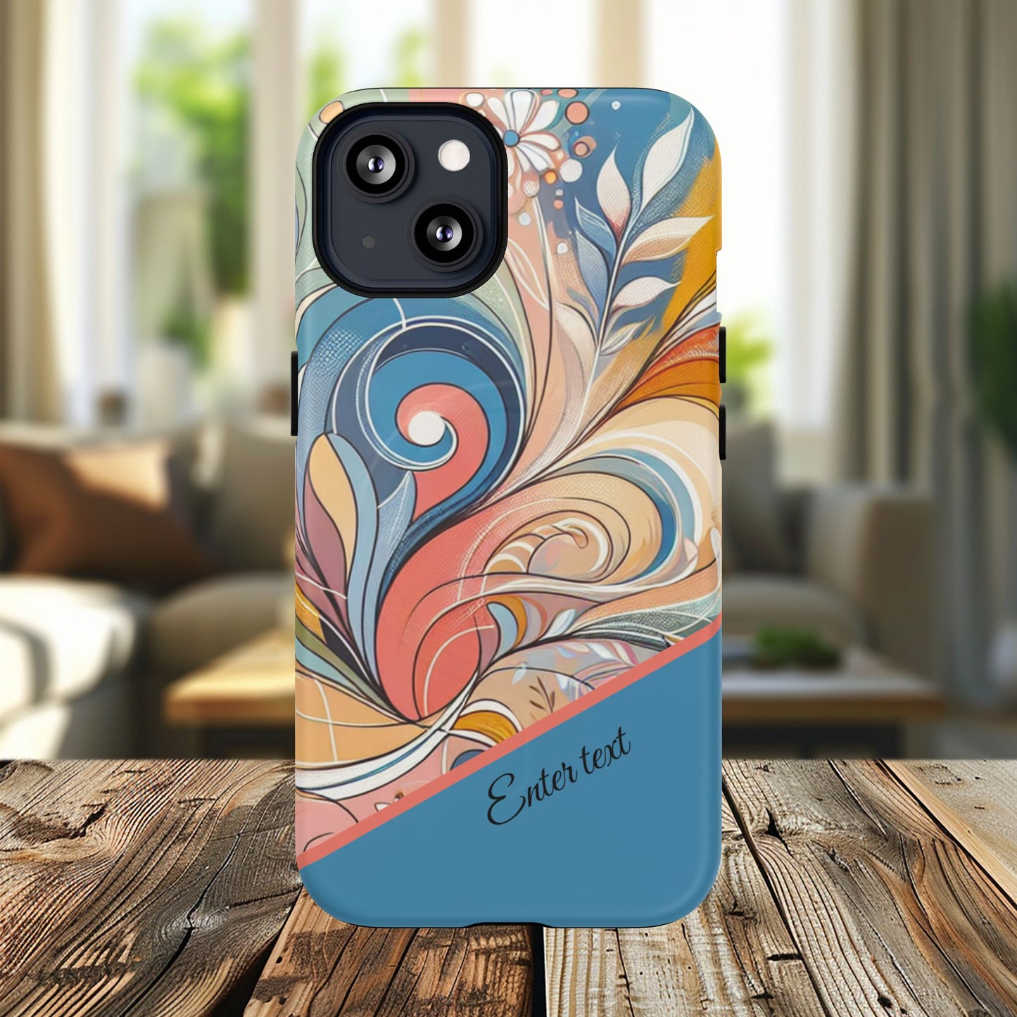 Personalized Sunset Garden Whirl Tough iPhone Magnetic Case for iPhone, Artistic Phone Cover, Durable Protection, Gifts for Her, Unique Style