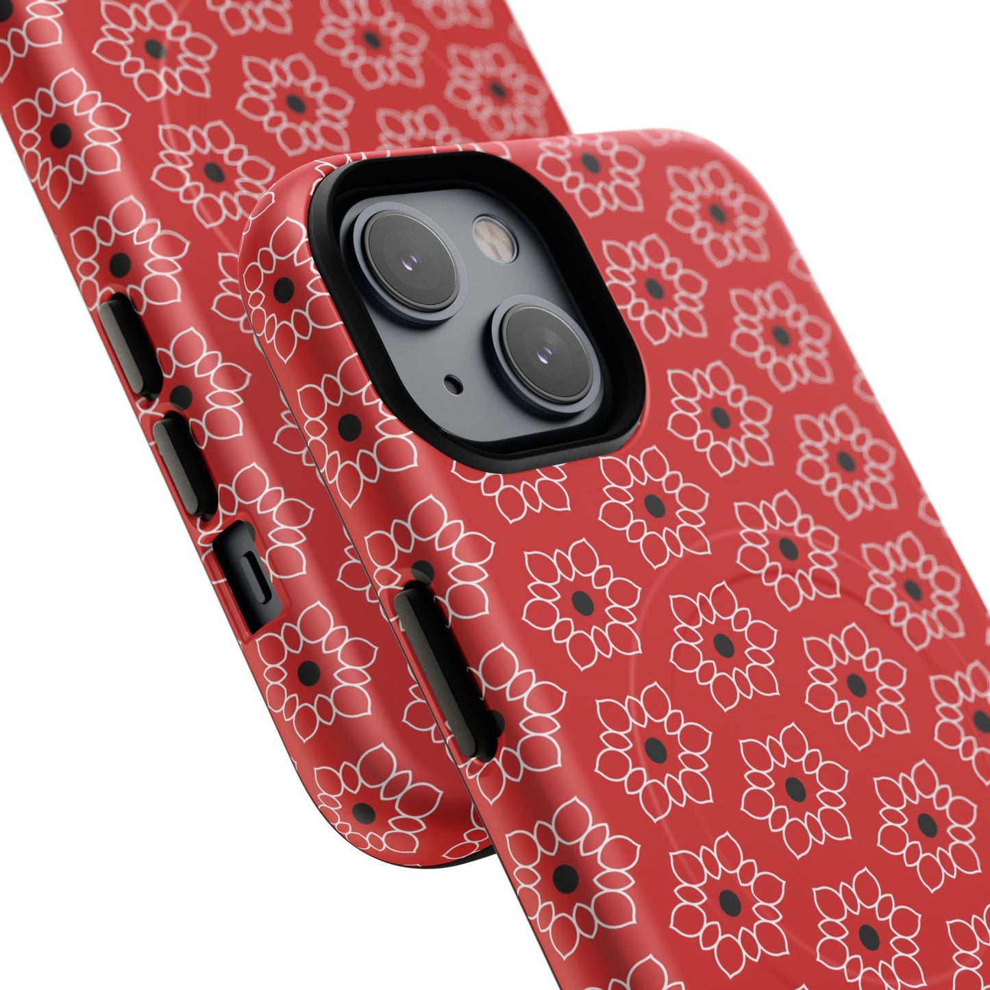Stylish Geometric Magnetic iPhone Cases, Floral iPhone Cover, Durable Smartphone Cases, Trendy Accessories, Gift for Her