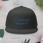 Navy 'ELOHIM, GENESIS 1:1'  Embroidered 5 Panel Trucker Cap | Casual Style Hat, Adjustable, Unisex, Perfect Gift for Outdoors, Festivals, Daily Wear