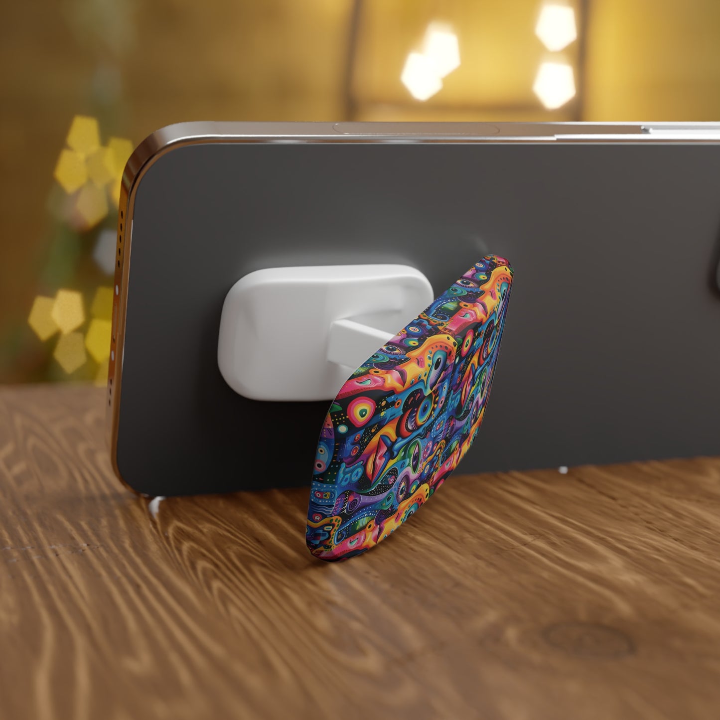 Psychedelic Visions Colorful Artistic Phone Grip - Abstract Face Design