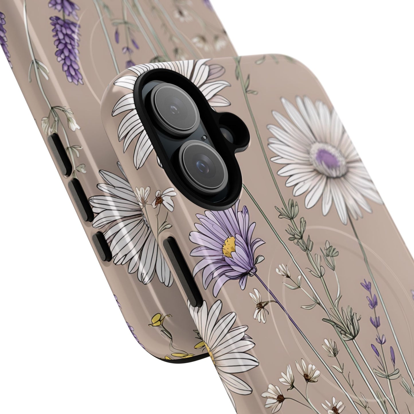 Lavender Floral Tough Magnetic Phone Case | Durable Protective Cover, Flower Design, Gifts for Her, Phone Accessories, Nature Lover