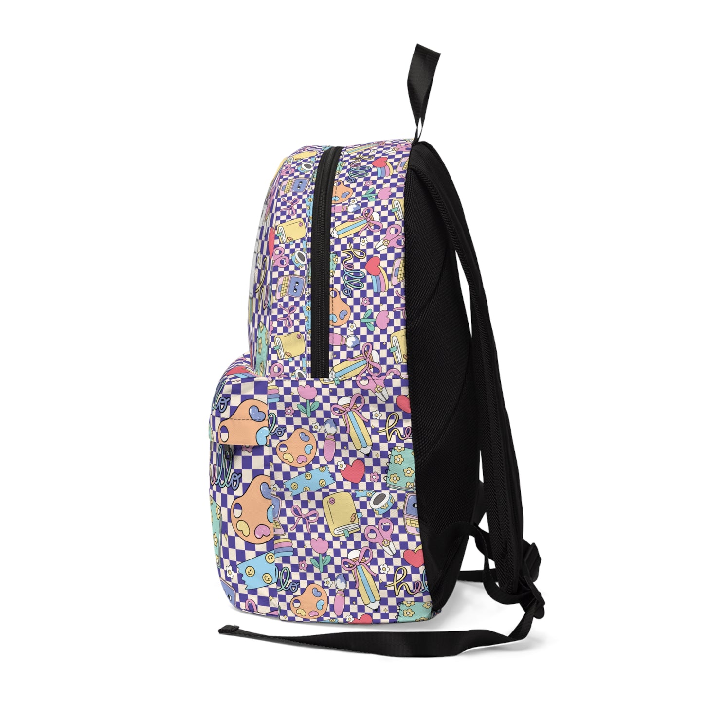 Personalized Purple Doodle Daydream Composition Book Inspired Colorful Kids' Backpack, School Bag, Fun Pattern Backpack, Cute Child's Rucksack, Composition Backpack, Unique School Supplies