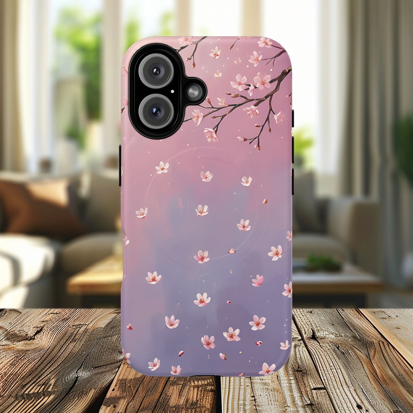 Tiny Cherry Blossom Floral Tough Magnetic Phone Cases, Durable Phone Cover, Floral Design Case, iPhone Protector, Cute Gift for Her