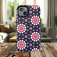 Midnight Mandala Bloom Tough iPhone Magnetic Case, Vibrant Design for Protection, Gift for Her, Trendy Accessory, Floral MagSafe iPhone Cover, Birthday, & Everyday Use