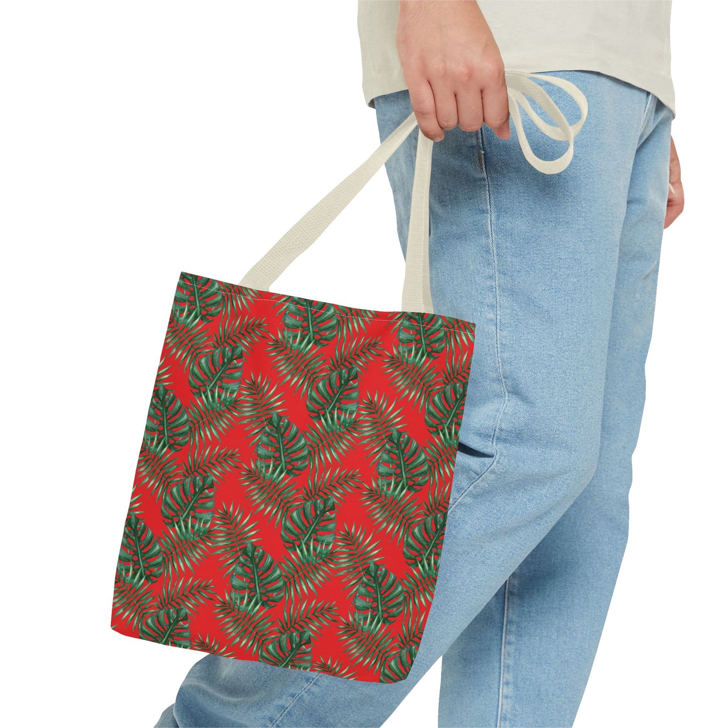 Red Tropical Bliss Tote Bag