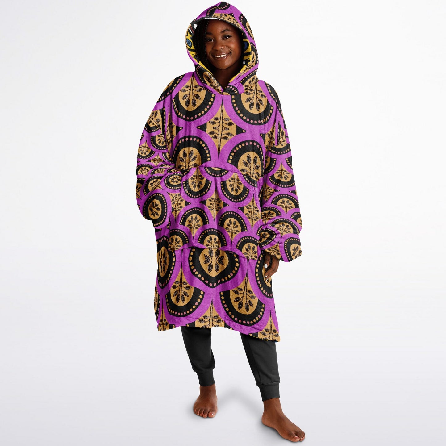 Geometric Harmony Reversible Snug Hoodie - AOP