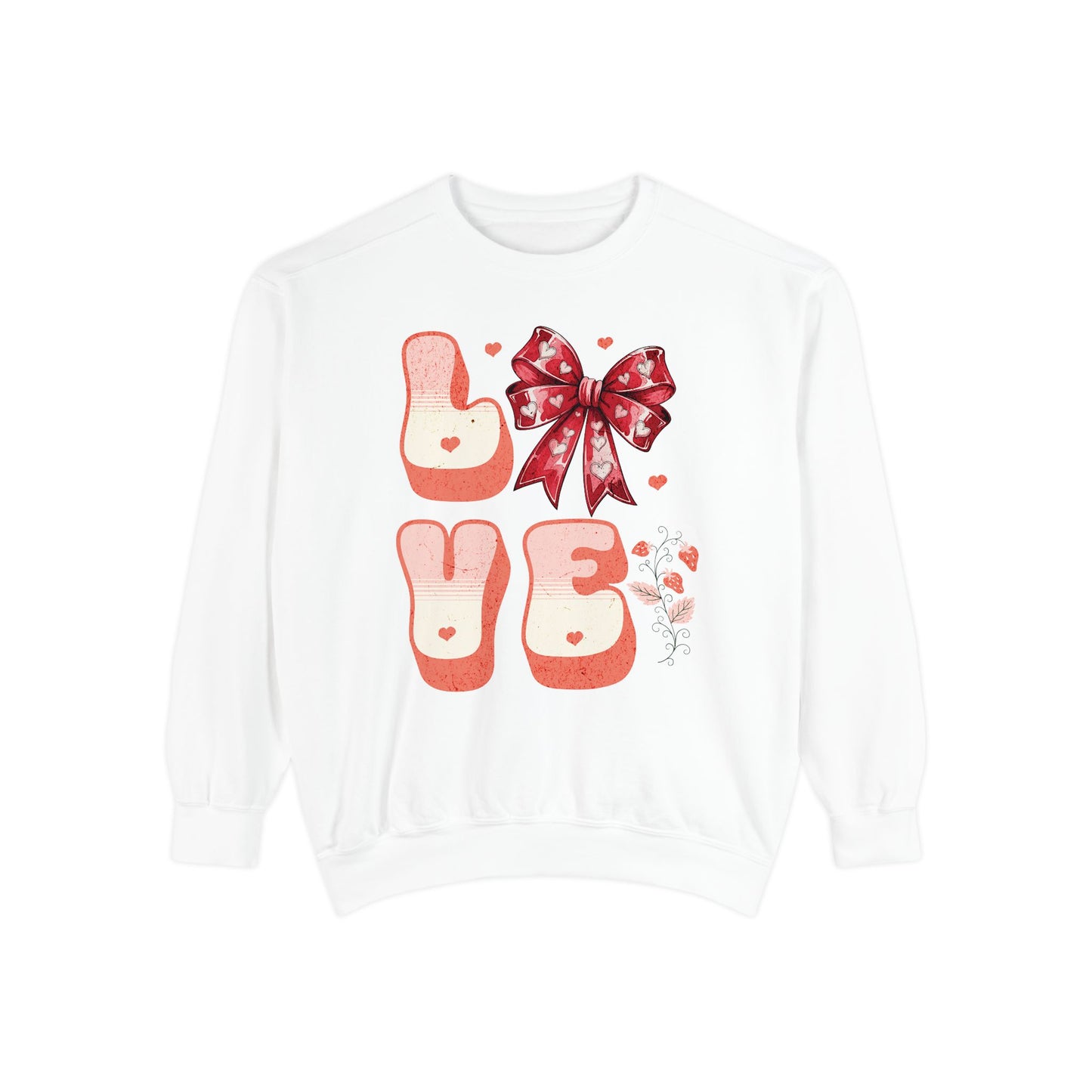 LOVE  Coquette Unisex Comfort Colors Garment-Dyed Sweatshirt
