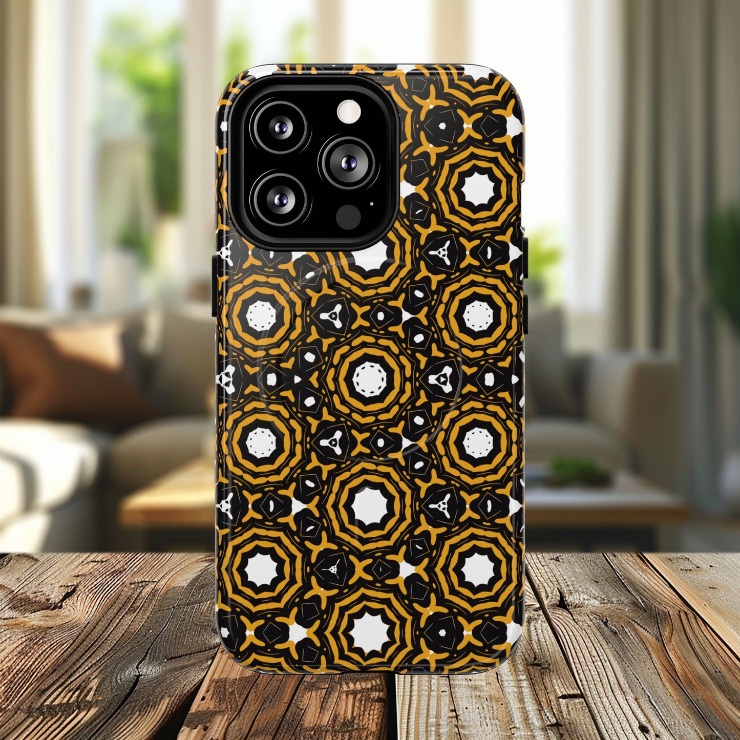 Stylish Tough Magnetic Phone Case, Unique Pattern Phone Cover, Durable Magnetic Case, Trendy Tech Accessories, Gift for Phone Lovers