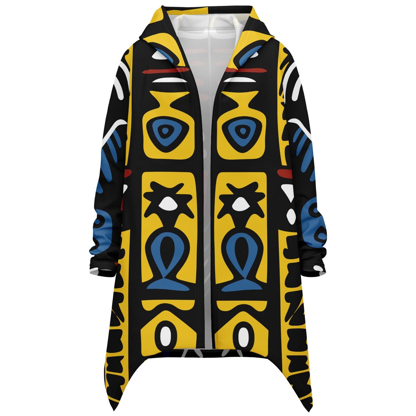 Geometric Harmony Fashion Elongated Cloak - AOP