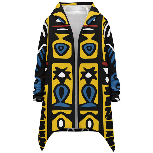 Geometric Harmony Fashion Elongated Cloak - AOP