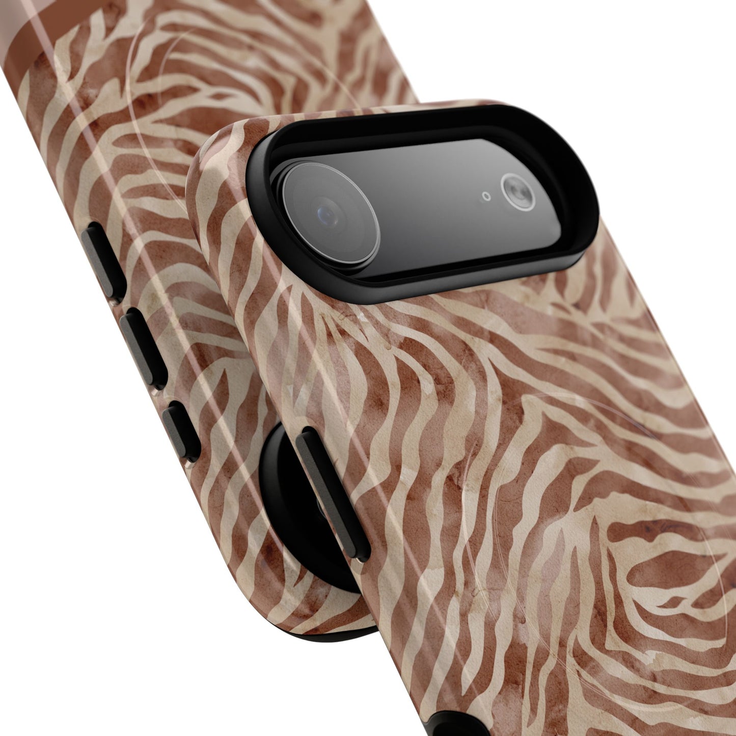Personalized Zebra Print - Tough MagSafe® Magnetic Cases for Stylish Protection, Gifts for Wildlife Lovers, Trendy Accessories iPhone® 13, 14, iPhone 15, iPhone 16, iPhone 17, Pro, Pro Max, Plus Cases.