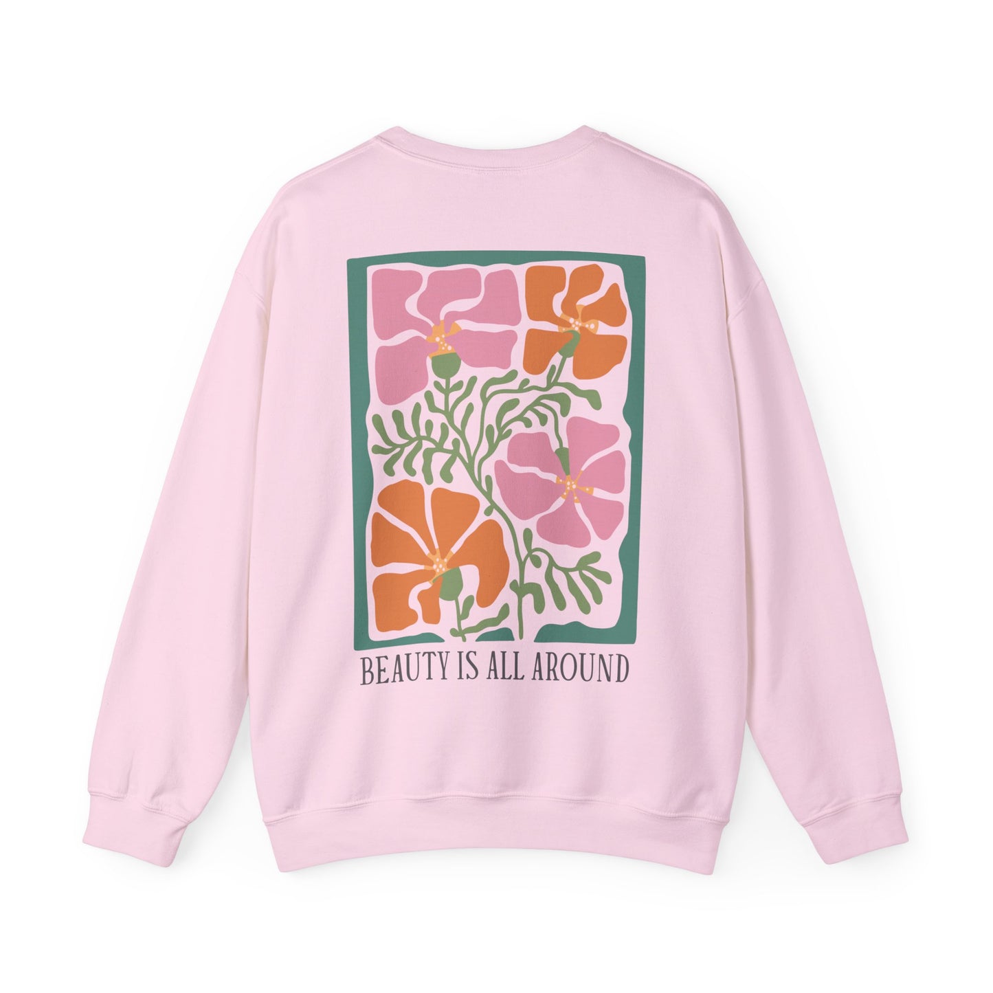 "All-Around Beauty" Unisex Floral Crewneck Sweatshirt