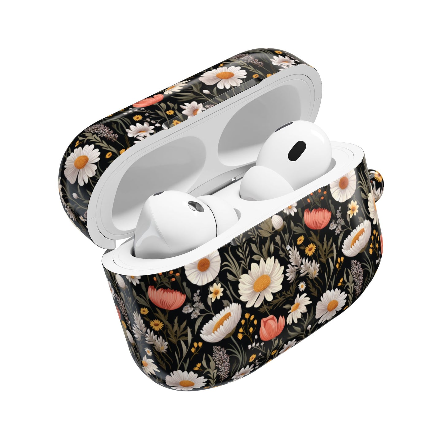 Blossom Elegance: Noir Garden AirPod Case - Chic Floral Design for Nature Lovers- Airpods Pro Gen 1 and 2, Gen 1 to 4.